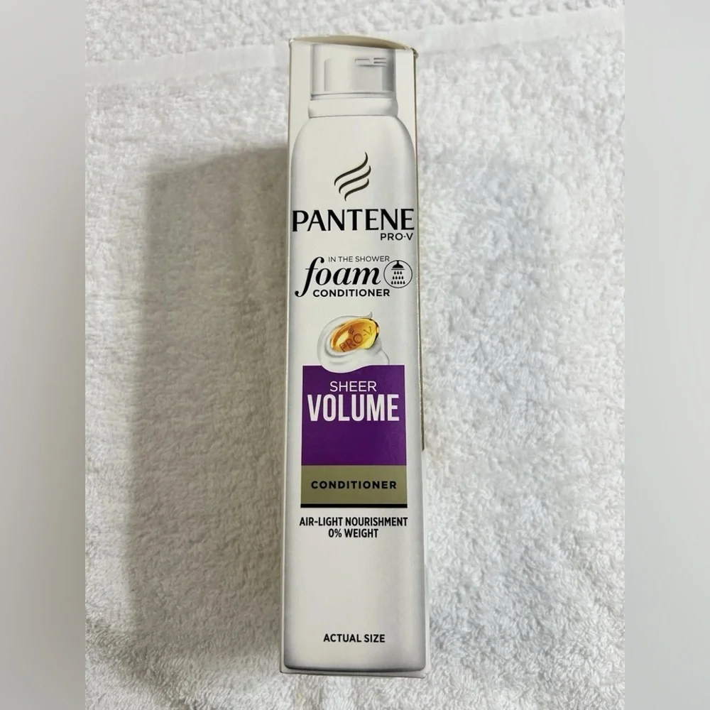 New! Pantene Pro-V In The Shower Sheer Volume Foam Hair Conditioner Full Size